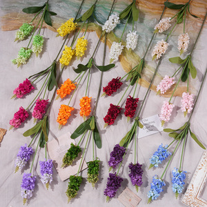 Bouquets de fleurs artificielles en lavande, fleurs en soie, décorations de mariage faites à la main, arrangements au sol - Product Image 1