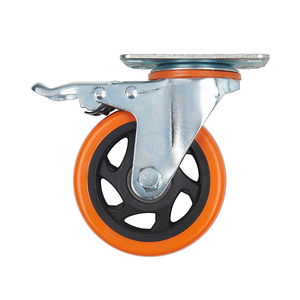 Roda de <span class=keywords><strong>Pu</strong></span> Industrial com freio para refrigerador de ar, rodízios giratórios fixos de 2 polegadas, <span class=keywords><strong>3</strong></span> polegadas e 4 polegadas - Product Image 3