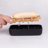 Porte-savon de salle de bain en fibre de bambou, design moderne et luxueux, écologique, OEM