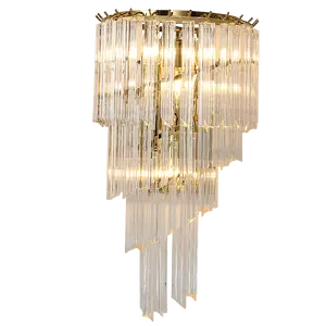 Lampe personnalisée de luxe pour la maison corps de lumière en or lampe murale en fer et cristal