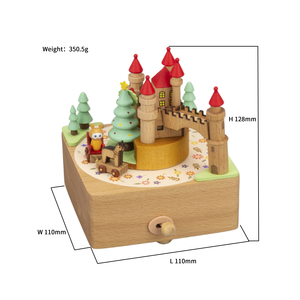 Boîte à musique en bois prête à être expédiée, mouvement Yunsheng, cadeau d'anniversaire ou <span class=keywords><strong>de</strong></span> Noël pour les enfants <span class=keywords><strong>de</strong></span> 5 à 10 ans, MOQ faible, 12 pièces - Product Image 2