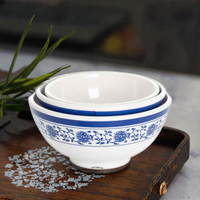 Bol de soupe chinoise en mélamine rond de 4.5 pouces, à impression personnalisée, approvisionnement d'usine de Guangzhou