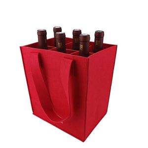 Promotion : Sacs cadeaux en feutre personnalisés avec logo, pour plusieurs bouteilles de vin rouge, vente en gros, avec motif et lettres - Product Image 4