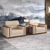Canapé et table basse de style chinois moderne pour hôtel commercial, bureau, réception VIP, salle de négociation et de réunion, salon