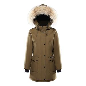 BECHANCE 防水プラスサイズカジュアルフード付きスタンドカラーパッド入りウィンターパーカー、ファー付き保温防寒ジャケット - Product Image 1