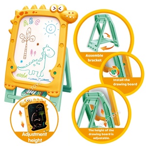 <strong>Dinosaur</strong> Multi-Functional Adjustable Cartoon Wipe-Writing Board for Kids, Plastic <strong>Painting</strong> Educational Children'S Drawing Board - Product Image 4
