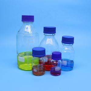 도매 실험실 붕규산 유리 화학 생화학 GL45 미디어 저장 시약 유리 병 나사 캡 - Product Image 2