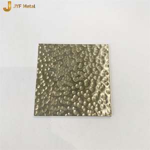 LL254 Hand Hammered Gold and Silver Stainless Steel <b>Sheet</b> 304 316L Decorative Stainless Steel <b>Sheet</b> Hammered Metal - Product Image 5