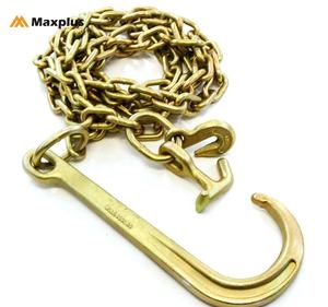 G70 سلاسل سحب التعادل لأسفل مع خطافات ASTM80 الثقيلة الساخنة تراجع سبائك الصلب المجلفن القياسية/شهر ISO9001 CN ؛ SHN - Product Image 1