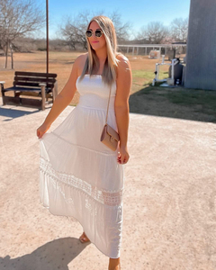 Abito Lungo da Donna Senza Spalline con Volant a Strati Stile Boho per Spiaggia e Feste Leggero Estivo Casual per Vacanze e Serate - Product Image 6