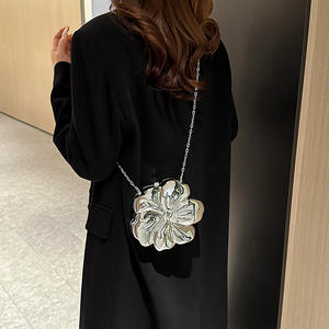 Bolsos de mano de noche con diseño floral de calidad al por mayor, unisex, para fiestas y bodas, con cadenas, dos correas, cierre de cremallera, impermeables - Product Image 2