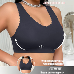 Gothic trước đóng cửa điều dưỡng áo ngực liền mạch Breathable Nylon bông của phụ nữ lớn Bust cộng với kích thước - Product Image 2