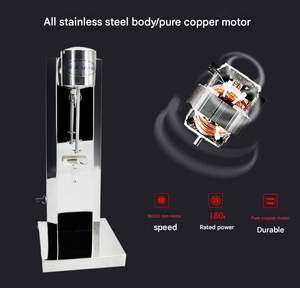 Nouvelle machine à milk-shake professionnelle à tête unique / mixeur à milk-shake aux fruits électrique en acier inoxydable moderne - Product Image 4