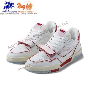 Chaussures de sport vintage de luxe pour hommes, en cuir de haute qualité, pour la marche, la course et le skateboard, à lacets, neuves - Product Image 6