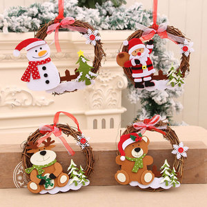 Guirlande de Noël en rotin, décorations de Noël, décorations pour portes, décorations pour hôtels et centres commerciaux, couronnes et arrangements floraux - Product Image 2