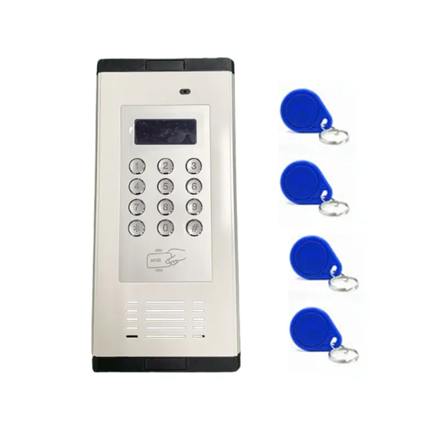 Smart Access Control Wireless Apartment Intercom/Gate Opener by Free Phone Call with RFID Card RainproofHood Optional K6 System