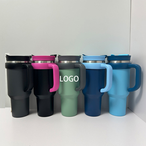 Gobelet isotherme sous vide à double paroi en acier inoxydable 40 oz Unik avec paille et poignée, personnalisable avec logo, vente en gros - Product Image 1