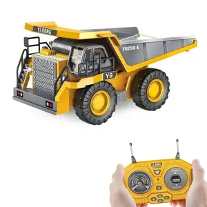 Sıcak satış BC1041 alaşım RC DAMPERLİ KAMYON 2.4Ghz 9CH 1/24 ölçekli Diecast inşaat uzaktan kumanda DAMPERLİ KAMYON çocuklar için