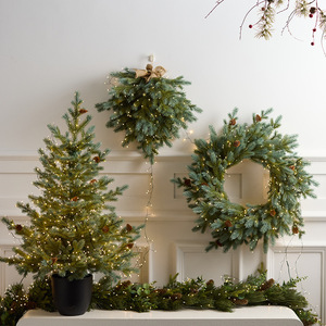 Nouvelle Guirlande de Noël Artificielle Écologique en PE, <span class=keywords><strong>Sapin</strong></span> Inversé Éclairé, Étanche, pour Intérieur et Extérieur - Product Image 2