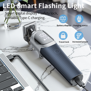 Tondeuse à <span class=keywords><strong>barbe</strong></span> sans fil FK-9010 6-en-1 tout-en-un pour hommes, lame en acier inoxydable à écartement zéro, rechargeable par USB, utilisation hôtelière, IPX6 - Product Image 6
