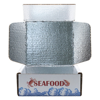 Boîtes d'expédition de produits d'emballage alimentaires congelés thermiques en mousse isolée avec logo personnalisé pour les fruits de mer et le chocolat