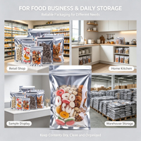 6*4 Witte Herbruikbare Kleurrijke Matte ESD Aluminiumfolie Stand Pouch Ziplock Pouch Voedsel Chips Verpakking Zakje Scheurperforatie Huisdierenvoer