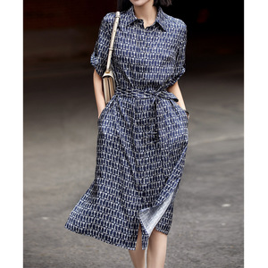 <span class=keywords><strong>Robe</strong></span> chemise vintage en twill de soie de <span class=keywords><strong>m</strong></span>ûrier épaisse, coupe <span class=keywords><strong>H</strong></span>, avec motif floral en patchwork pour <span class=keywords><strong>femme</strong></span>, été 2026 - Product Image 2