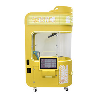 NINED Machine à Barbe à Papa Métallique Intelligente et Automatique, 60 Motifs Fantaisie, Version Anglaise, Distributeur Automatique pour Centres Commerciaux