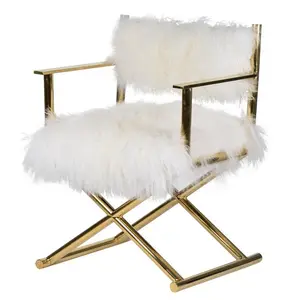 Kursi putar kulit desain mewah bergaya antik Perancis, kursi Sofa Modern aksen malas Nordic C