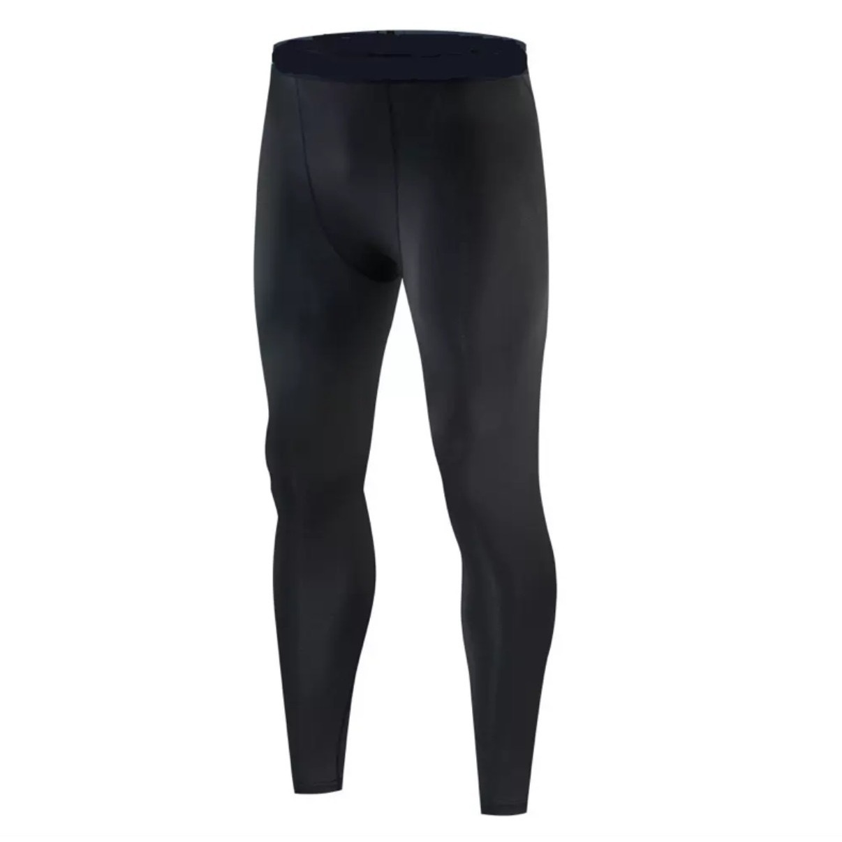 Pantalon long avec coutures noires (ceinture noire unie)
