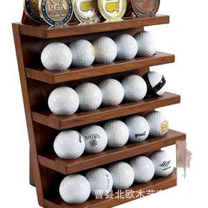 Solid Wood <b>Golf</b> <b>Ball</b> <b>Display</b> Stand 4 Layers Multi Tiered Medal Storage Rack Desktop Hobby <b>Display</b> <b>Case</b> - Product Image 5