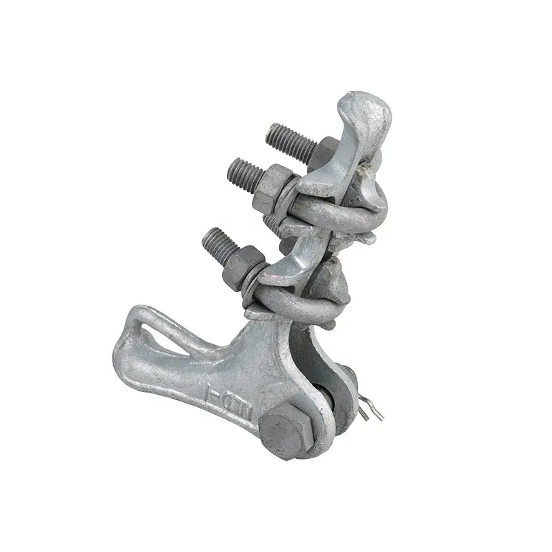 NLD series terminating clamp with U Bolts type galvanized Malleable Iron Strain Clamps tension clamp