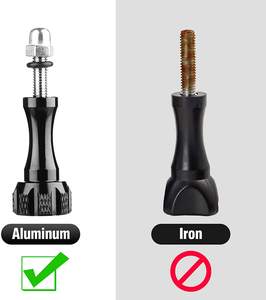 Adaptateur à vis à oreilles en aluminium pour <span class=keywords><strong>Gopro</strong></span> <span class=keywords><strong>Max</strong></span> et pour caméra d'action DJI OSMO pour Hero 10/9/8/7/6/5 Accessoire de montage sur trépied - Product Image 2