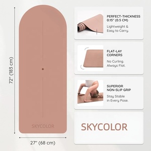 Alfombrillas de Yoga de PU con Logotipo Personalizado al por Mayor, Precio de Fábrica, Base de Goma Natural Antideslizante, Alfombrilla de Yoga de 4,5 mm, Inodora, Ecológica, Alfombrilla de Fitness - Product Image 6