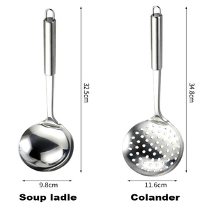 Bán Buôn Có Sẵn Bộ Năm Mới Thép Không Gỉ Nhà Bếp Công Cụ Cho Hộ Gia Đình Nhà Hàng Sử Dụng Thìa Nấu Ăn Thìa Múc - Product Image 6