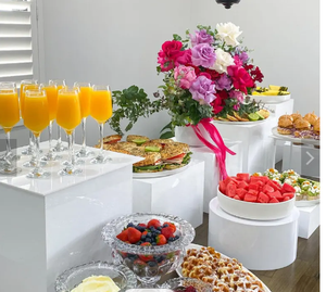 Глянцевый белый черный прозрачный акриловый кубический Дисплей вставка для гнездования экологически чистые свадебные стеллажи с полым дном - Product Image 2