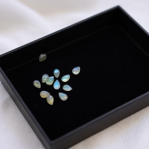 Pierre précieuse naturelle de labradorite ovale facettée de 3 mm et 4 mm pour la fabrication de bijoux en gros - Product Image 6