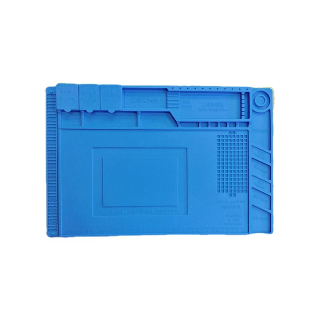 S-160 Magnetic Repair Mat, ESD Safe Heat Resistant Silicone Workbench Pad for Mobile Phone Electronics Repair
