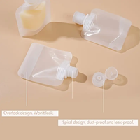 30ml 50ml 100ml Transparent Plastique Portable Lotion Liquide Shampooing Sacs Cosmétiques Voyage Emballage Bec Poche Sac Flip Top Couvercle