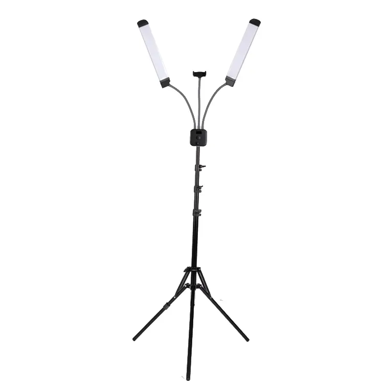Fill light 40W 3360lm dimming double-arm fill light led photography studio light lamp with adjustable tripod stand