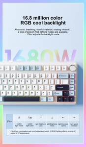 Junta AULA F75 Teclado mecánico Inalámbrico Tri-Mode (BT/2,4G/Wired), Estructura <span class=keywords><strong>de</strong></span> junta Teclas totalmente intercambiables en caliente para juegos - Product Image 4