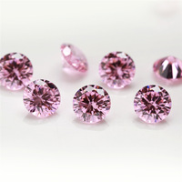 Haute qualité ronde brillant coupe synthétique zircon cubique pierres précieuses en vrac en rose et L-rose couleur prix de gros pour les bijoux