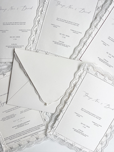 Invitaciones <span class=keywords><strong>de</strong></span> Boda <span class=keywords><strong>Personalizadas</strong></span> <span class=keywords><strong>de</strong></span> Encaje Transparente, Papel <span class=keywords><strong>de</strong></span> Tela Hecho a Mano Clásico, Papelería <span class=keywords><strong>de</strong></span> Boda, Guarda el Fecha <span class=keywords><strong>de</strong></span> la Invitación - Product Image 4