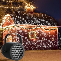 Projecteur laser flocon de neige, motifs lumineux personnalisables, étanche, lumières LED de scène rotatives pour Noël, extérieur, contrôle sans fil