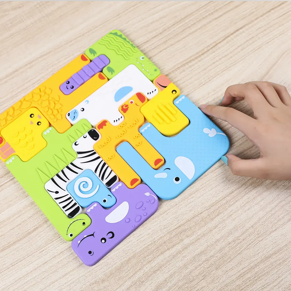 Mainan Puzzle Pendidikan Taman Kanak-kanak, Teka-teki Silikon Tidak Beracun Aman untuk Anak-anak