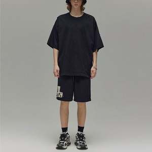 Camisetas de gran tamaño de diseñador personalizado para hombres 100% algodón cuello redondo bordado letra patrón ropa - Product Image 4