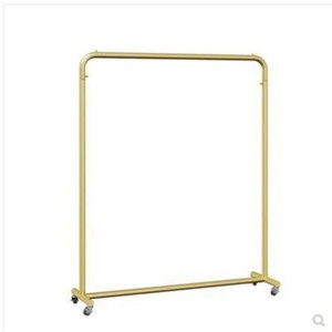 Expositor de <span class=keywords><strong>Ropa</strong></span> con Ruedas <span class=keywords><strong>para</strong></span> Tienda, Unidad de Montaje Lateral, Estantería Dorada <span class=keywords><strong>para</strong></span> <span class=keywords><strong>Ropa</strong></span> de Mujer - Product Image 5