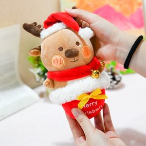 क्रिसमस कस्टम प्लग ध्वनि-उत्सर्जक गुड़िया पालतू जानवरों को निचोड़ते हुए शोर कुत्तों के खिलौनों को निचोड़ें - Product Image 6