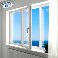 Ventanas Modernas de Aluminio con Doble Acristalamiento y Vidrio Low-E Resistentes a Huracanes, Ventanas Francesas Abatibles