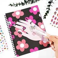 Livre de conception d'ongles personnalisé, kit d'art fait main DIY, jouets éducatifs de coloriage et d'artisanat pour enfants, échantillon gratuit, livraison rapide pour filles